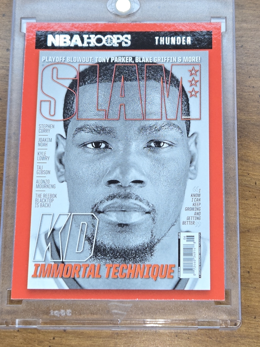 Kevin Durant NBA Hoops SLAM KD Immortal Technique Basketball Card - Red Border - Picture 3 of 15